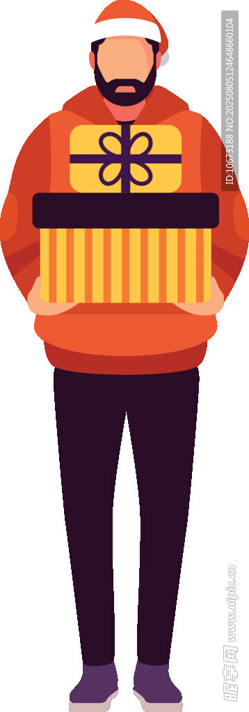 橙色条纹图案男士服饰