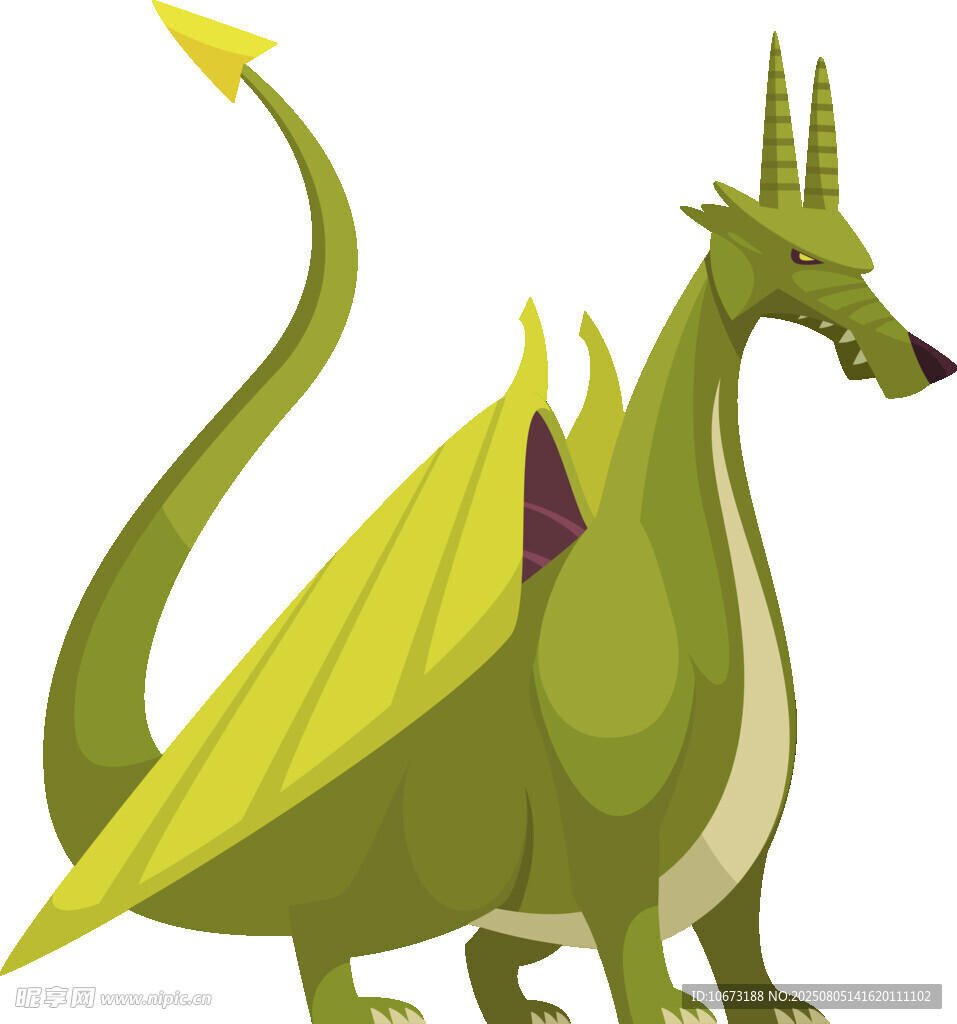 绿色奇幻龙形象