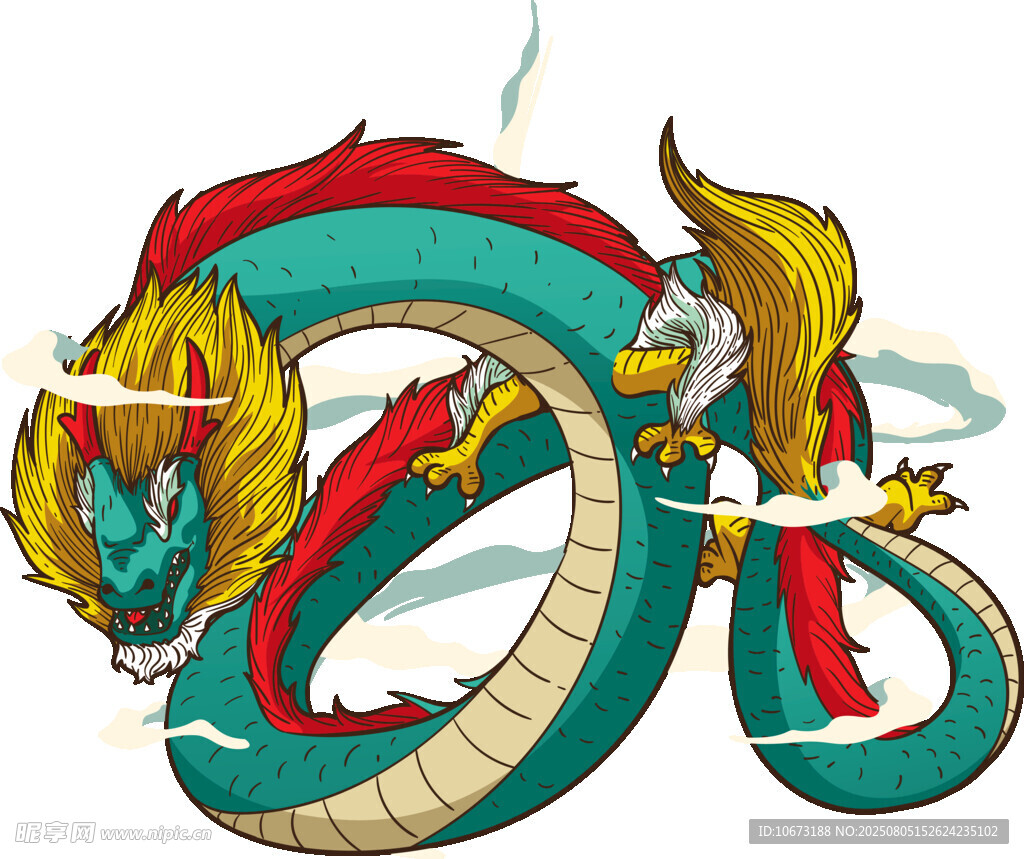 神话中的多彩神龙