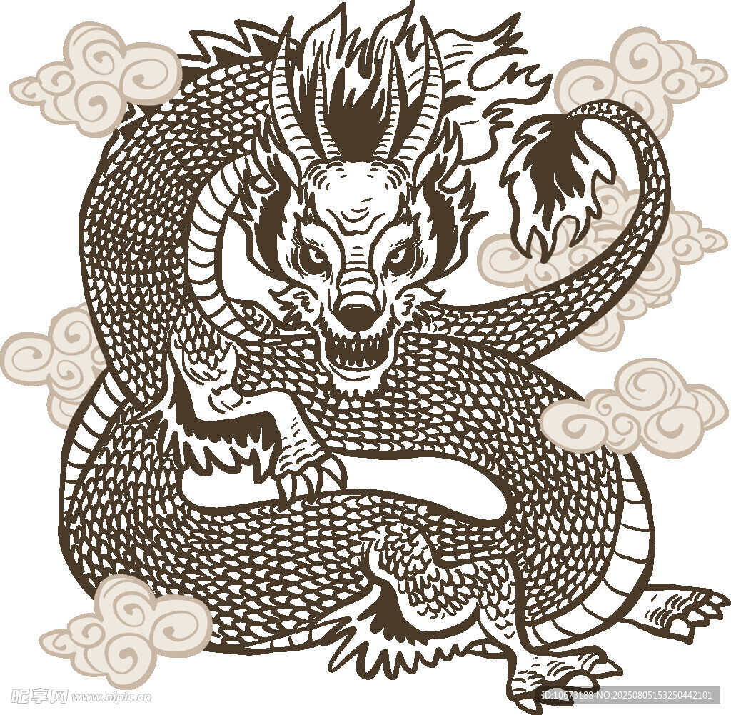 传统中式龙纹图案