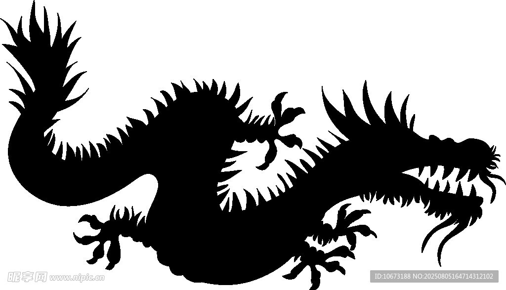 黑色中国龙图案