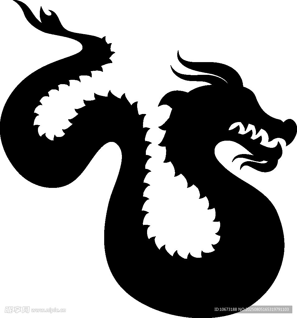 黑色龙形图案