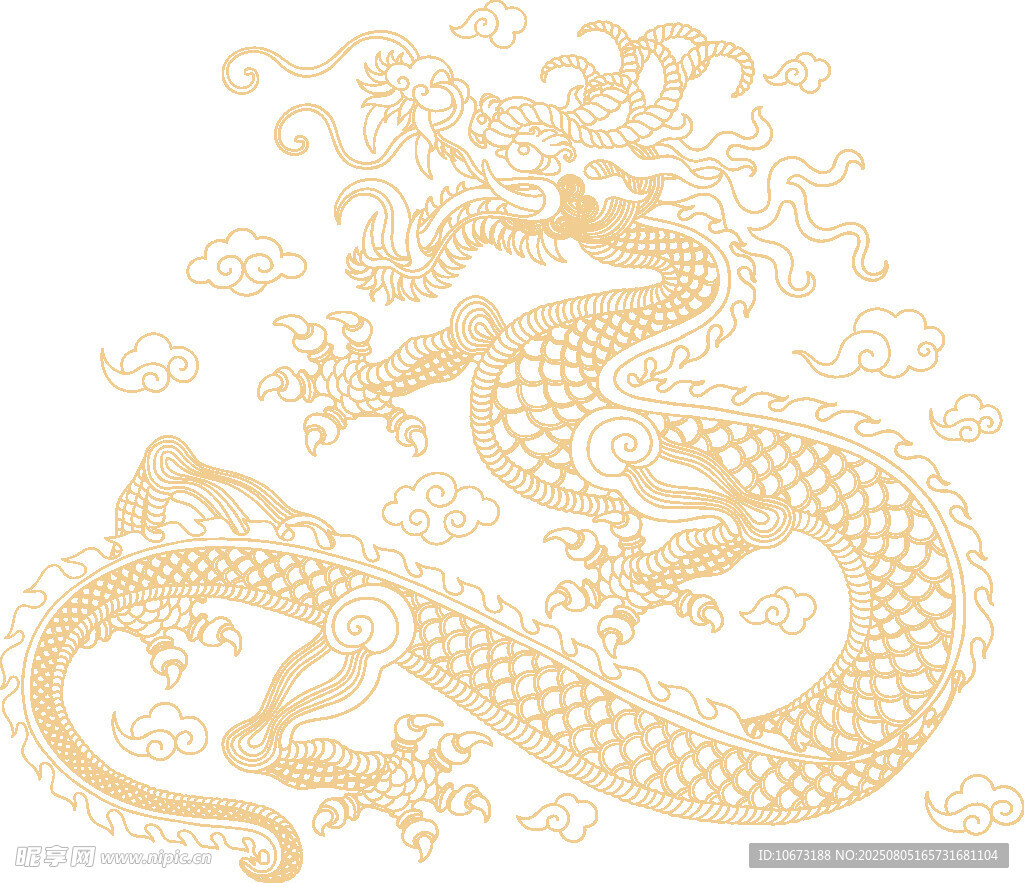金色祥龙图