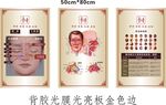 三款骨胶光膜亮板金色边框