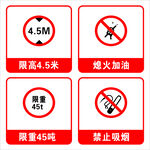 易燃区域安全警示标识
