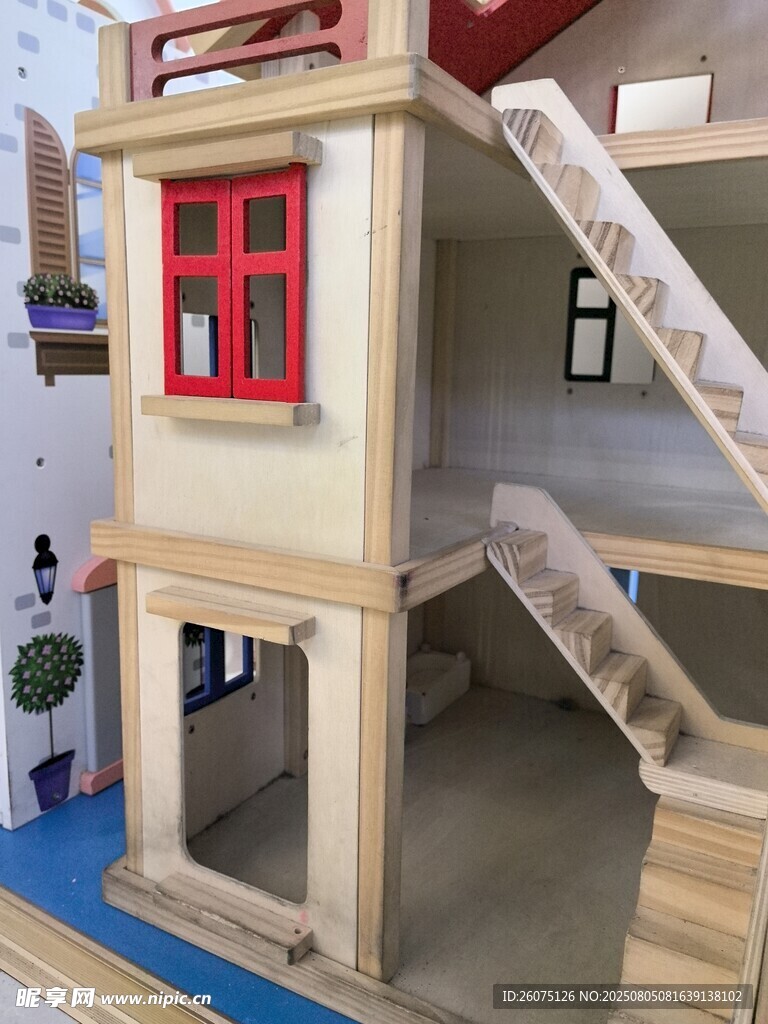 儿童双层木制趣味小阁楼