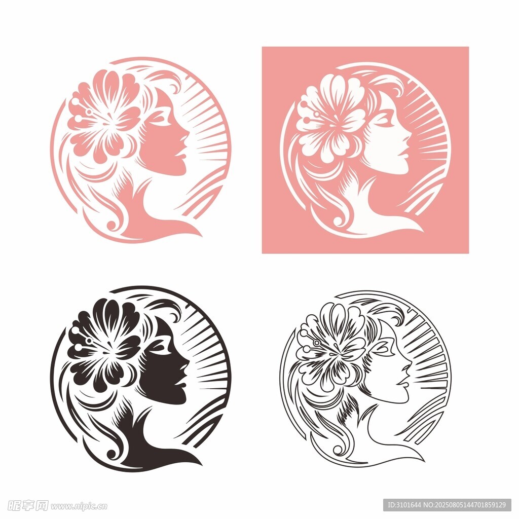美容美发女性标志