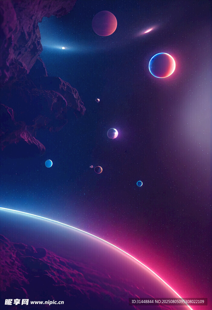 梦幻宇宙中的多彩星球