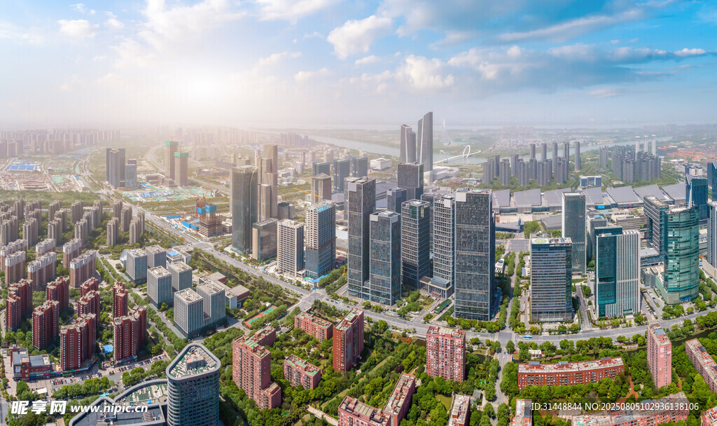 繁华都市天际线景观