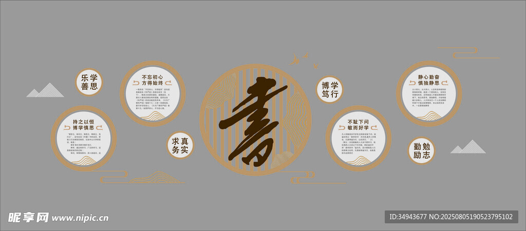 中式书籍文化装饰元素展示
