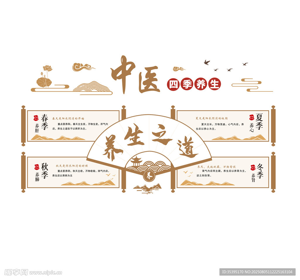 中医养生之道宣传海报