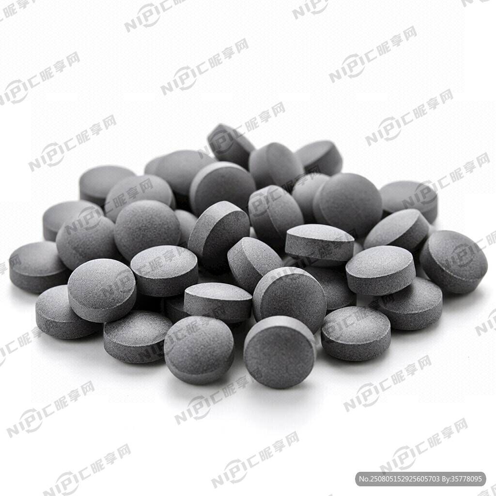 透底灰色圆形小药片 一堆