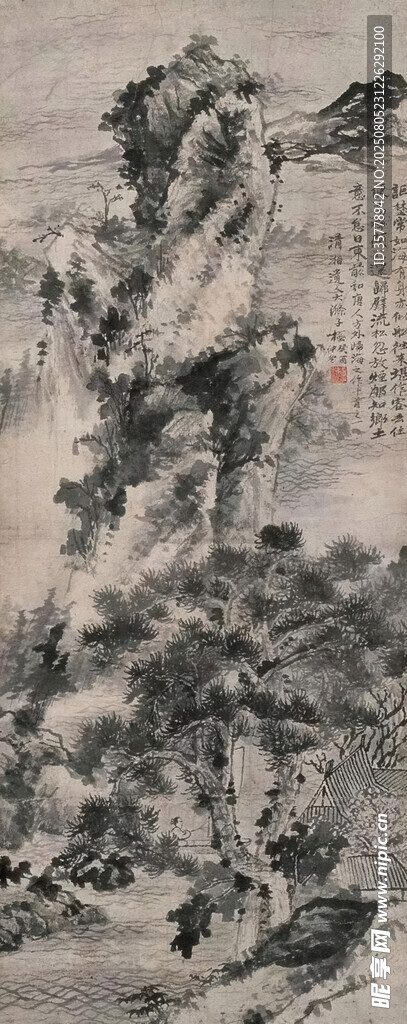 水墨山水国画