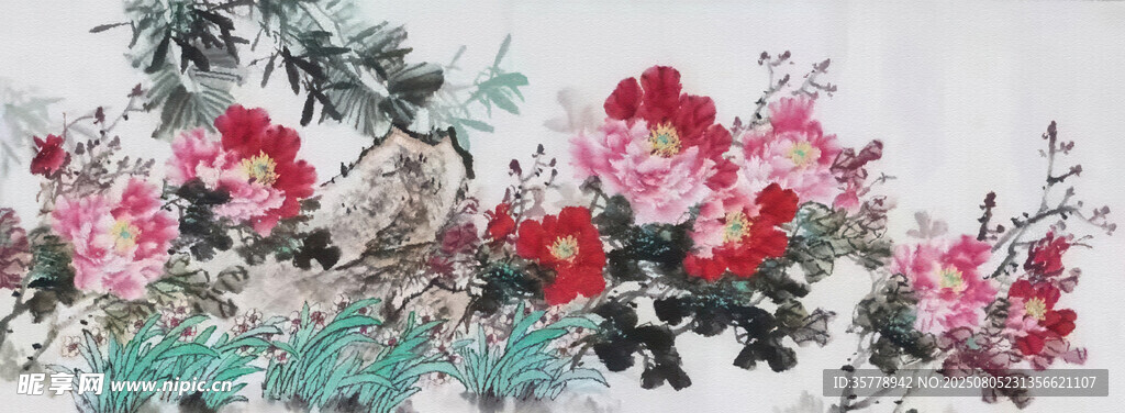 国画牡丹图