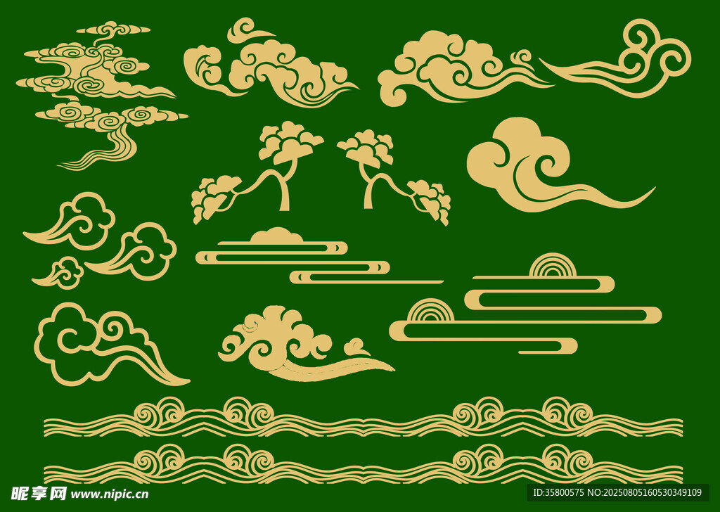 中式古典云纹图案素材