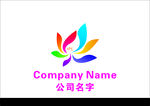 多彩花朵公司标志