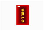红色HELLO字样手机壳