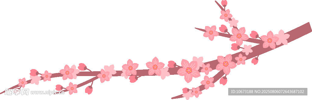 粉色桃花枝
