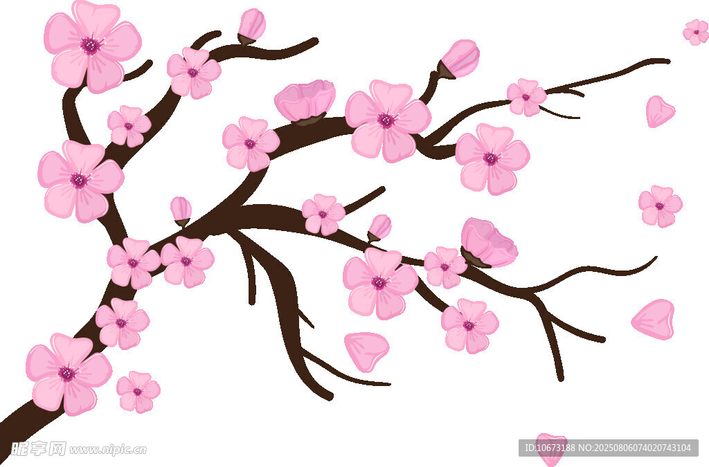 粉色桃花枝