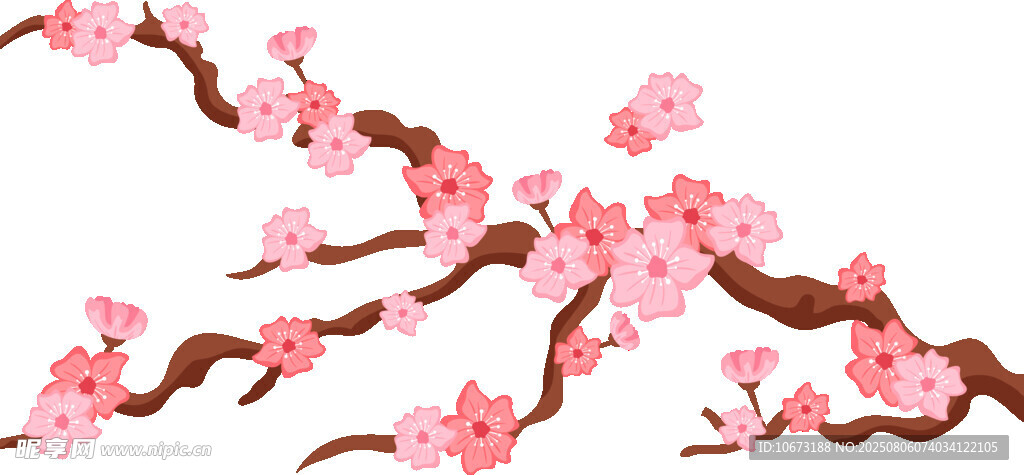 粉色桃花枝