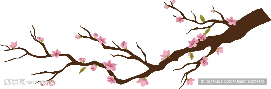 粉色桃花枝