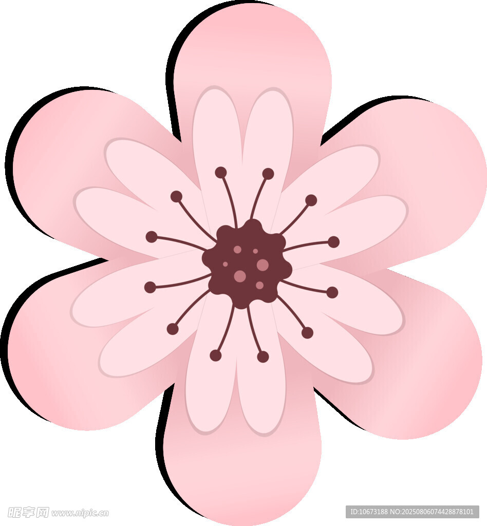 粉色花朵图案