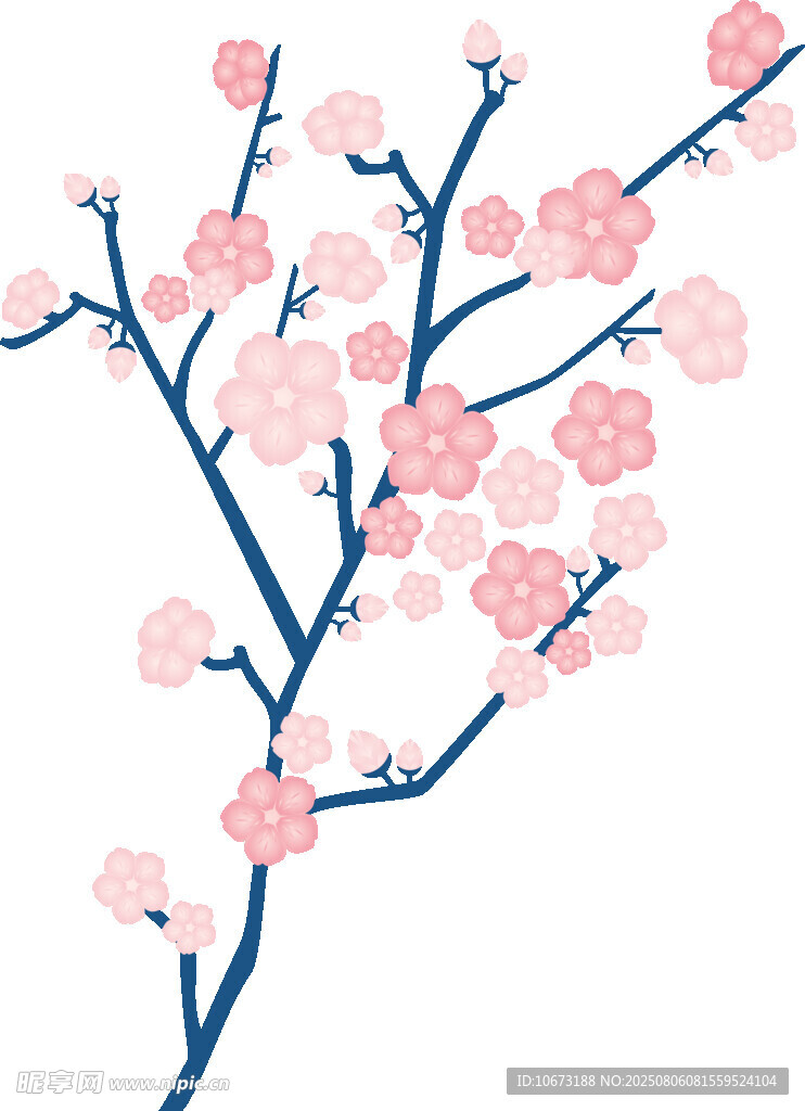 粉色桃花枝