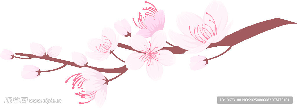 粉嫩桃花枝