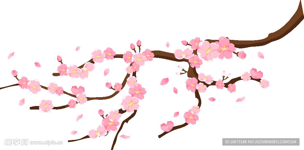 粉色桃花枝