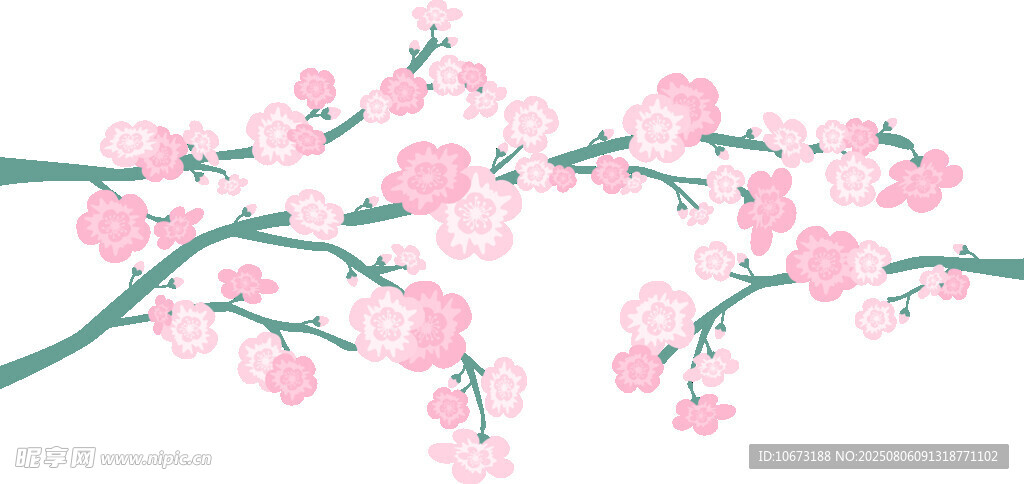粉色桃花枝