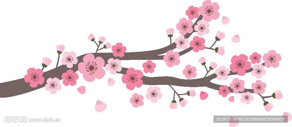 粉色桃花枝