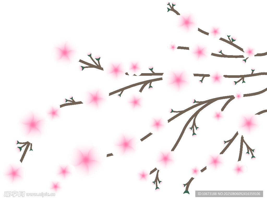 粉色桃花枝