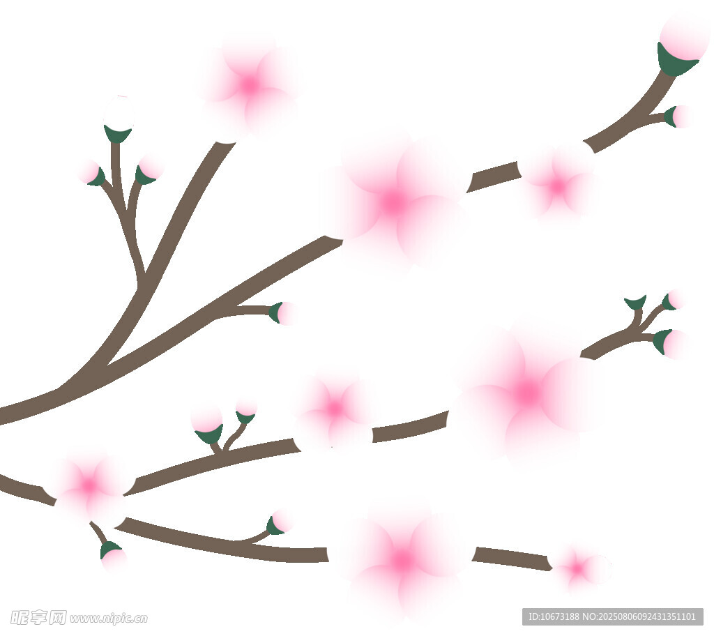 粉色桃花枝