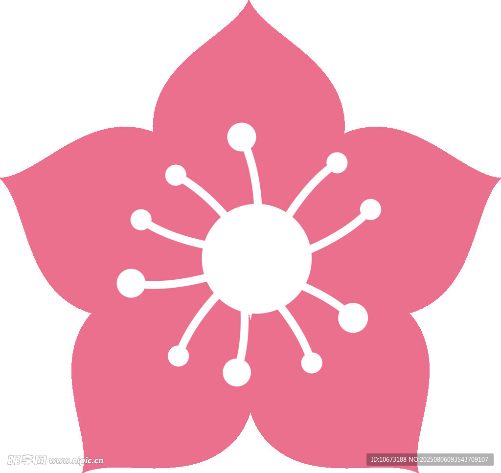 粉色简约花朵图案