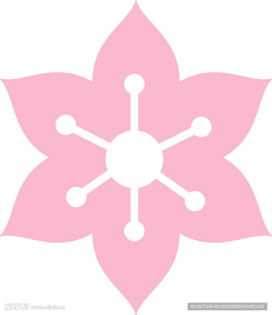 粉色简约樱花图案