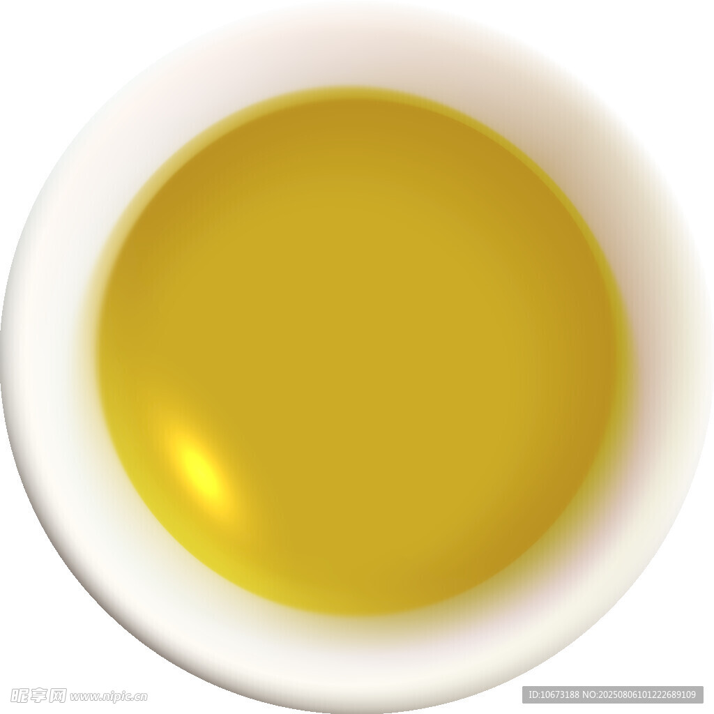白色碗中的金黄食用油