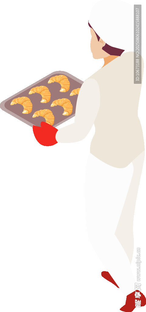 烘焙师手持烤盘准备烘焙
