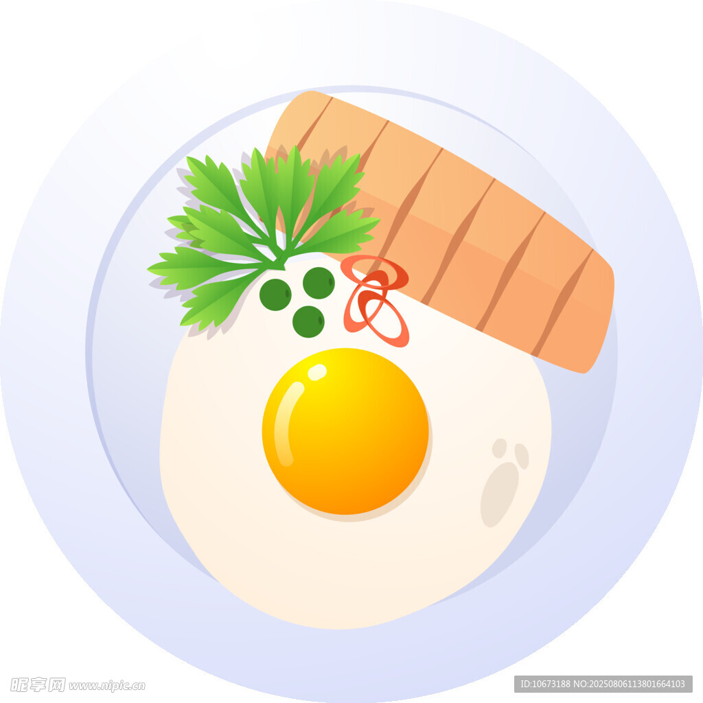 煎蛋配三文鱼摆盘美食