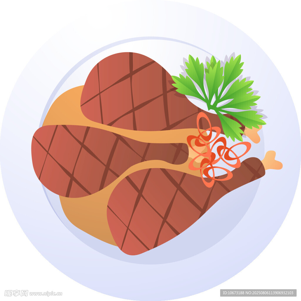 美味牛排摆盘