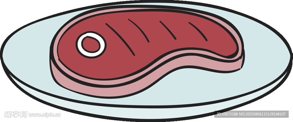 美味牛排插画