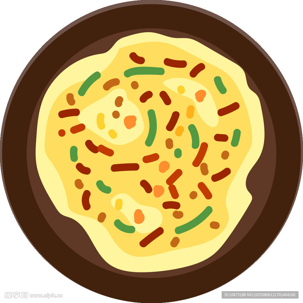 美味煎饼撒多彩糖屑