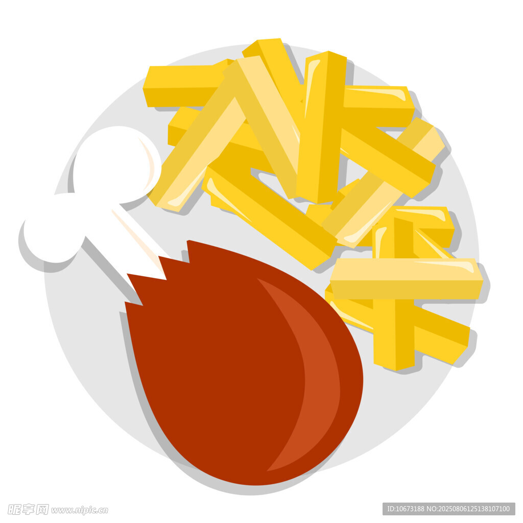 美味炸鸡配薯条