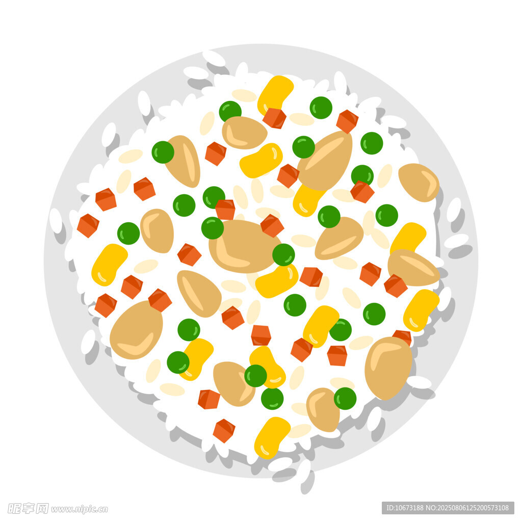 多彩糖果装饰的美味糕点
