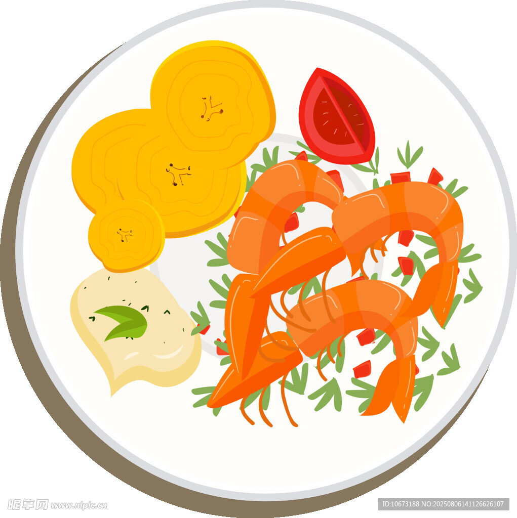 美味鲜虾拼盘
