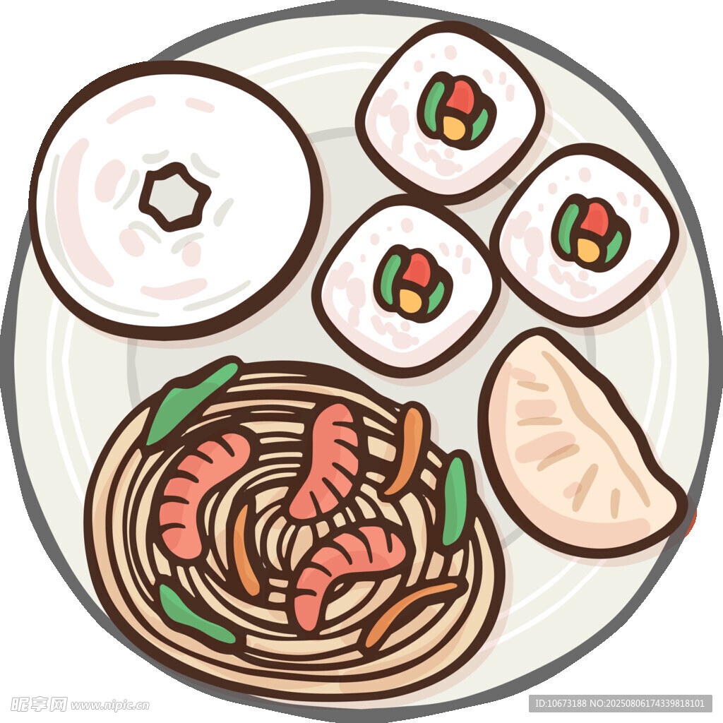 美味日式面食与寿司组合