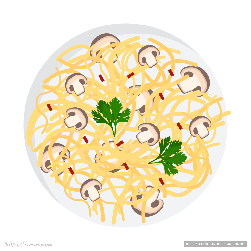 美味蘑菇意面