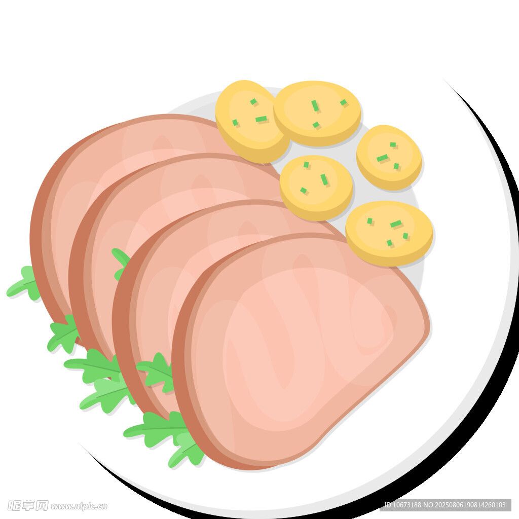 美味火腿配小土豆