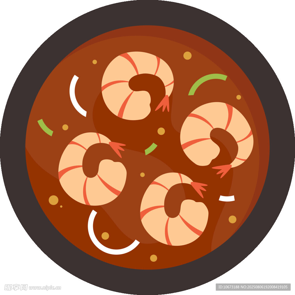 美味虾仁红汤料理