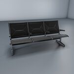 三人排椅候诊椅C4d