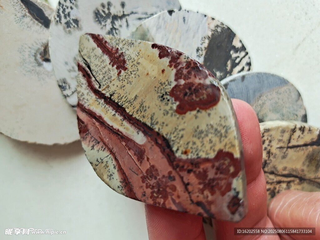 独特纹理矿石切片